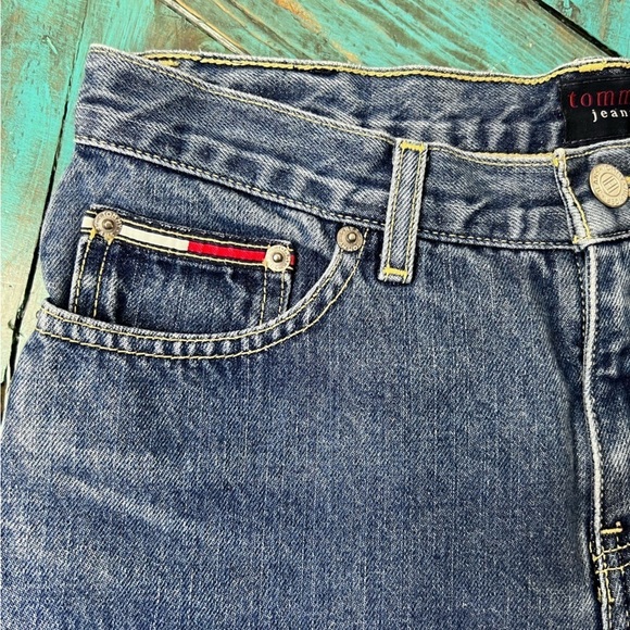 Vintage Tommy Jeans Tommy Hilfiger Flare Y2K Jeans Size 7 - Picture 7 of 12